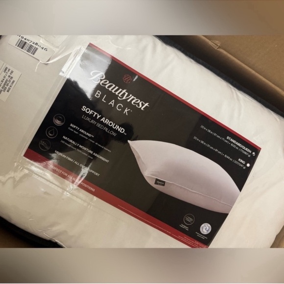 🎉LAST PIECE🎉2PC BEAUTYREST BLACK Luxurious Down And Feather Blend Pillow - Picture 9 of 12